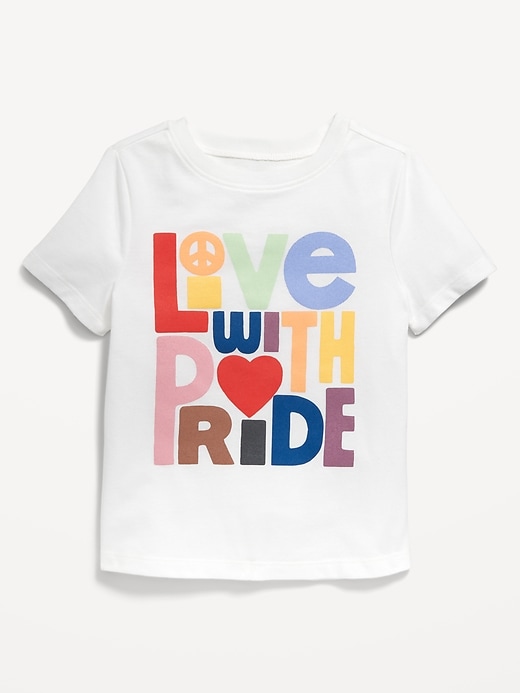 View large product image 1 of 2. Matching Unisex Pride Graphic T-Shirt for Toddler
