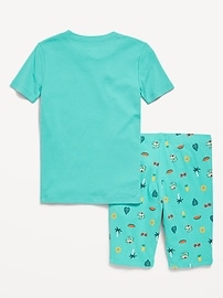 View large product image 3 of 3. Gender-Neutral Graphic Snug-Fit Pajama Set for Kids