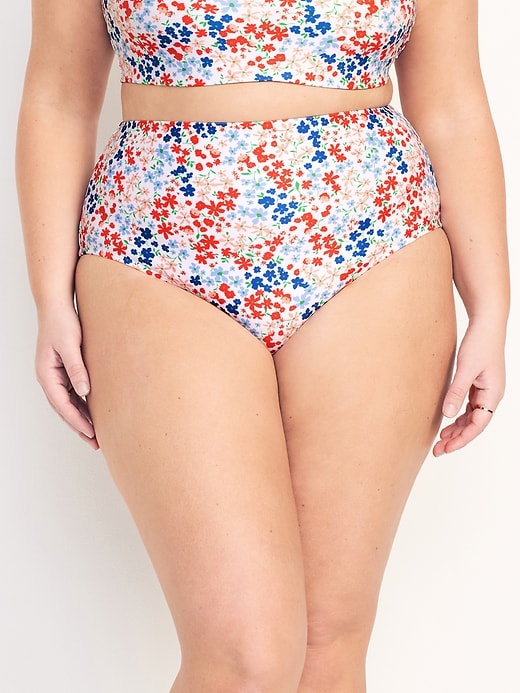 Image number 7 showing, High-Waisted French-Cut Bikini Swim Bottoms