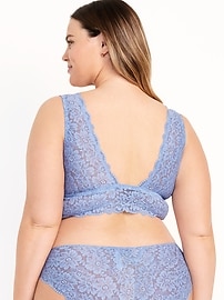 View large product image 8 of 8. Lace Front-Close Bralette Top