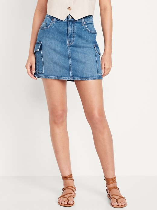 Image number 1 showing, Mid-Rise OG Jean Mini Skirt