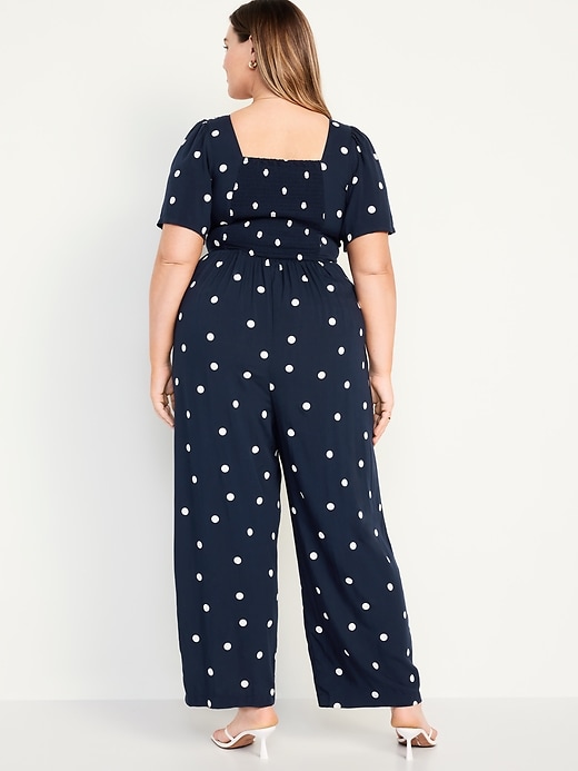 Image number 7 showing, Waist-Defined Puff-Sleeve Jumpsuit