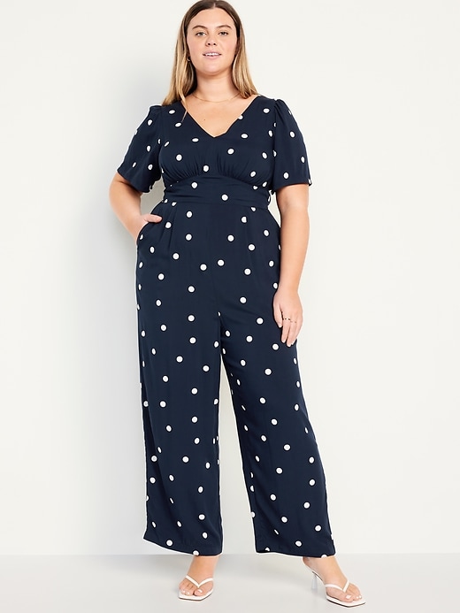 Image number 6 showing, Waist-Defined Puff-Sleeve Jumpsuit