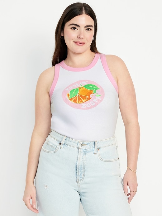 Image number 5 showing, Graphic Crop Tank Top