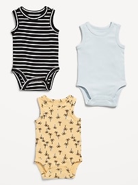 View large product image 3 of 3. Sleeveless Bodysuit 3-Pack for Baby
