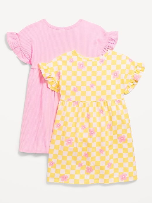 View large product image 2 of 3. Flutter-Sleeve Dress 2-Pack for Toddler Girls