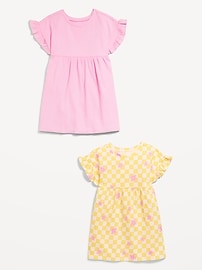View large product image 3 of 3. Flutter-Sleeve Dress 2-Pack for Toddler Girls