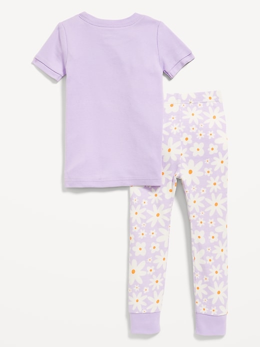View large product image 2 of 2. Unisex Snug-Fit Printed Pajama Set for Toddler & Baby