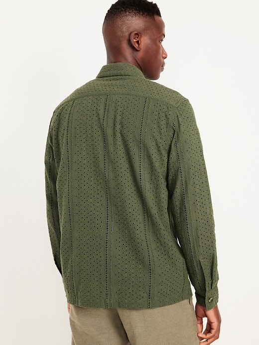 Image number 2 showing, Button-Front Eyelet Shirt