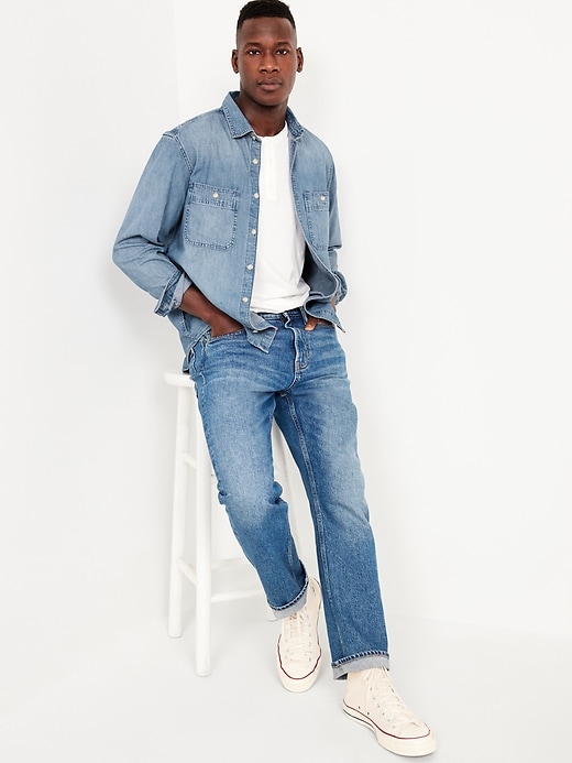 Image number 3 showing, Regular-Fit Everyday Non-Stretch Jean Shirt