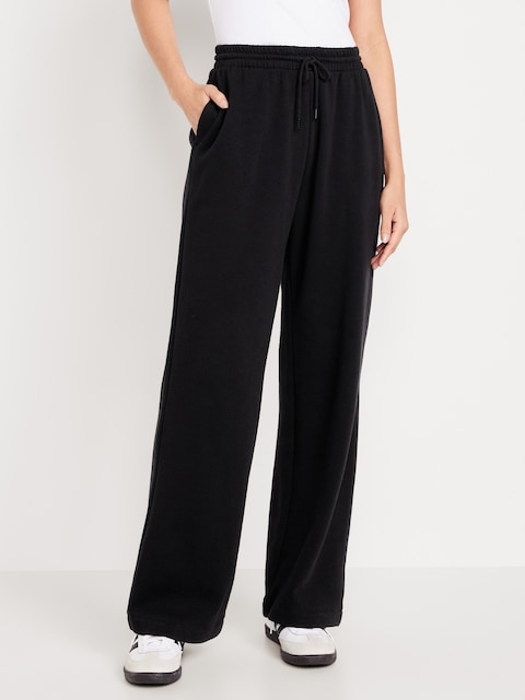 Extra High-Waisted SoComfy Wide-Leg Sweatpants - Light Black Heather