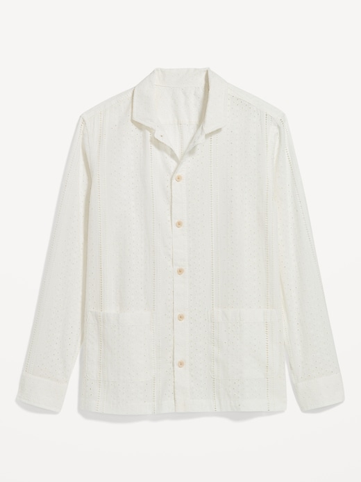 Image number 4 showing, Button-Front Eyelet Shirt