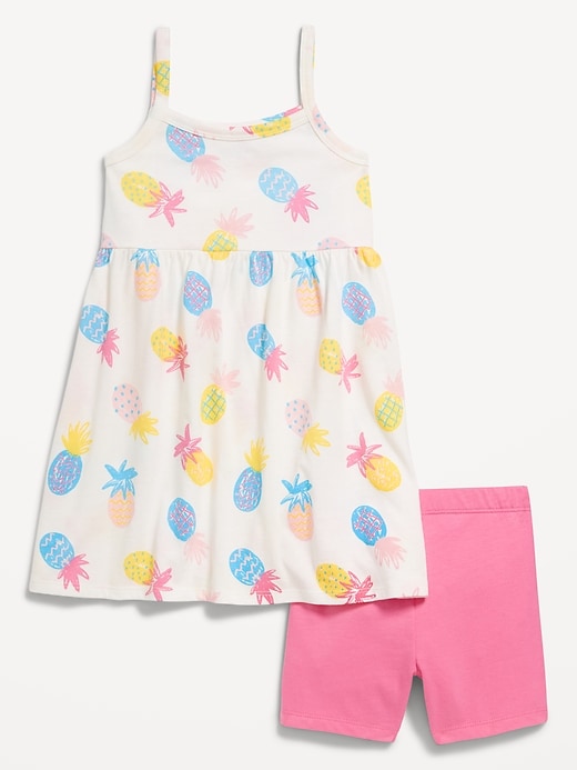 View large product image 2 of 3. Printed Cami Dress and Biker Shorts Set for Toddler Girls