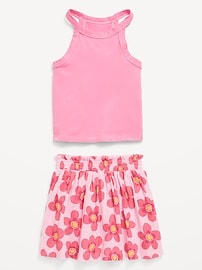 View large product image 3 of 3. Sleeveless Tank Top and Skort Set for Toddler Girls