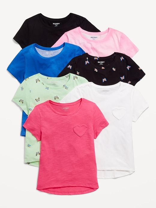 View large product image 1 of 2. Softest Short-Sleeve T-Shirt Variety 5-Pack for Girls