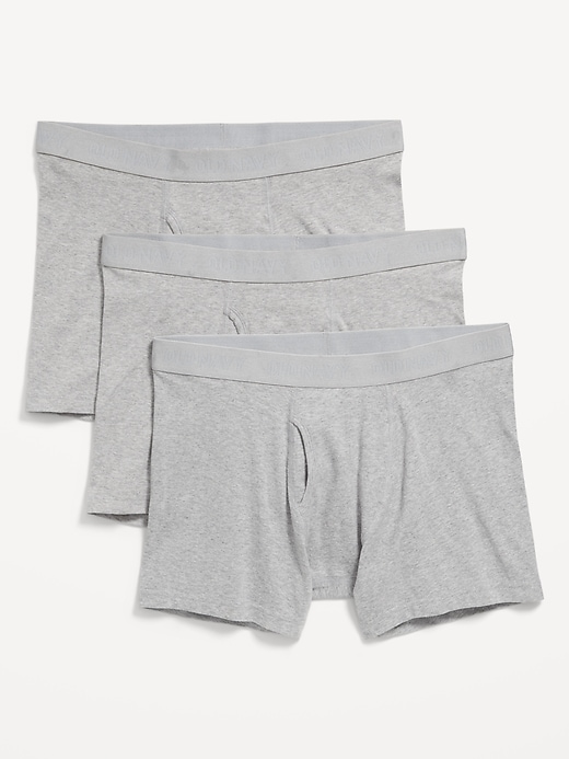 View large product image 1 of 1. 3-Pack Boxer Briefs -- 4.5-inch inseam