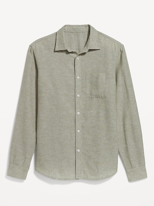 Image number 4 showing, Classic Fit Everyday Linen-Blend Shirt