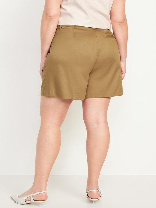 Image number 8 showing, Extra High-Waisted Taylor Trouser Shorts -- 5-inch inseam
