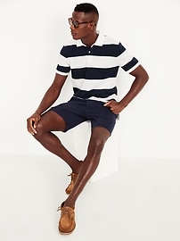 View large product image 3 of 4. Classic Fit Striped Pique Polo
