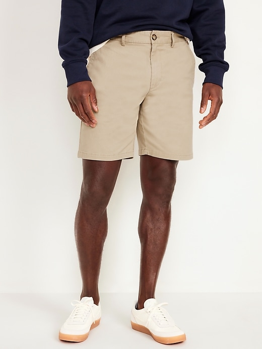 Image number 1 showing, Slim Built-In Flex Rotation Chino Shorts -- 8-inch inseam