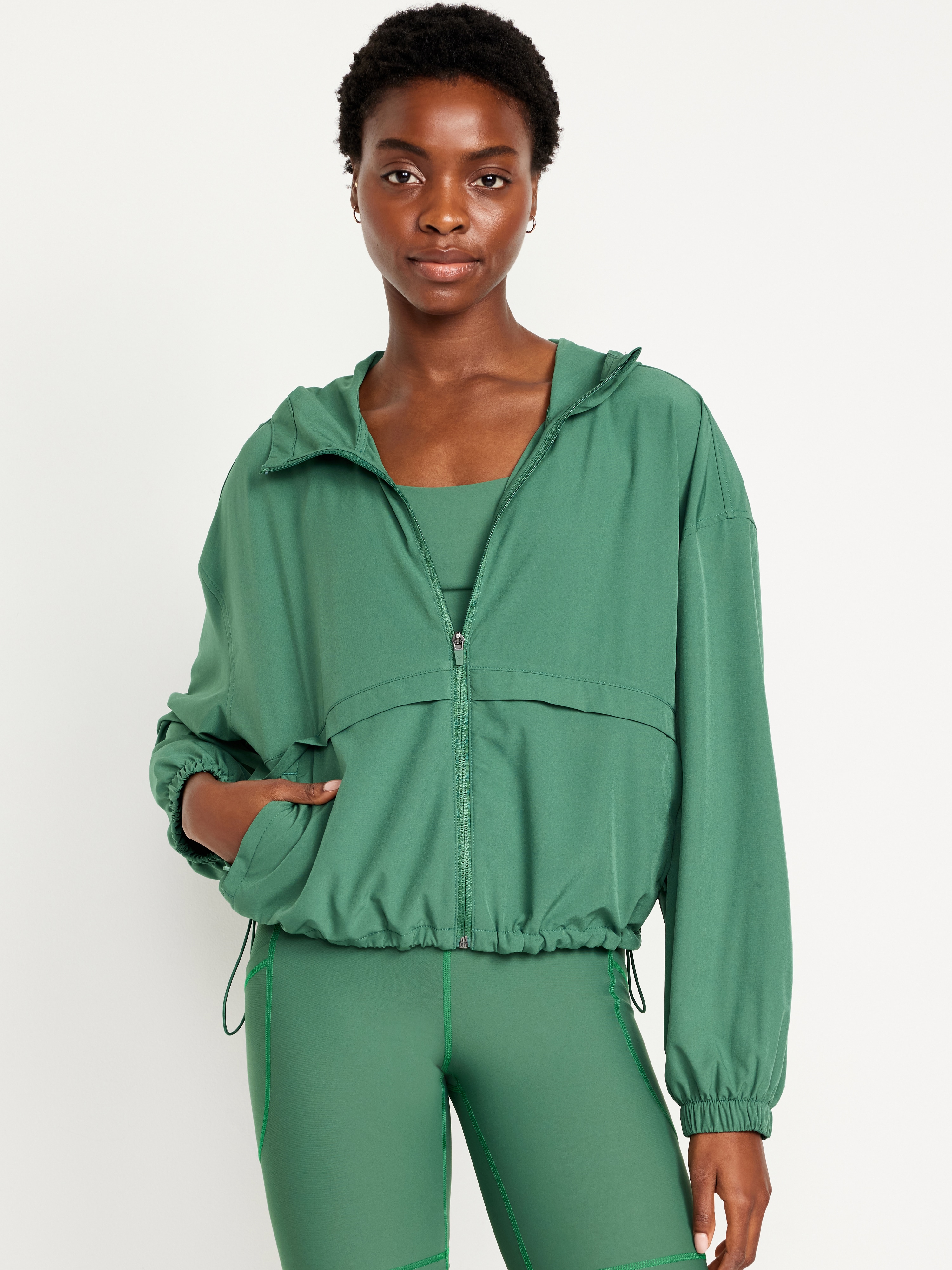 StretchTech Crop Zip Jacket | Old Navy
