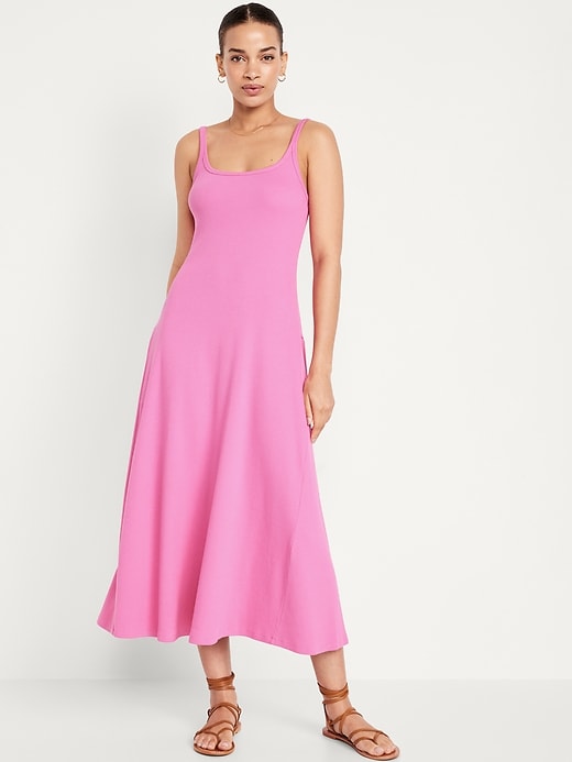 Fit & Flare Rib-Knit Maxi Dress | Old Navy