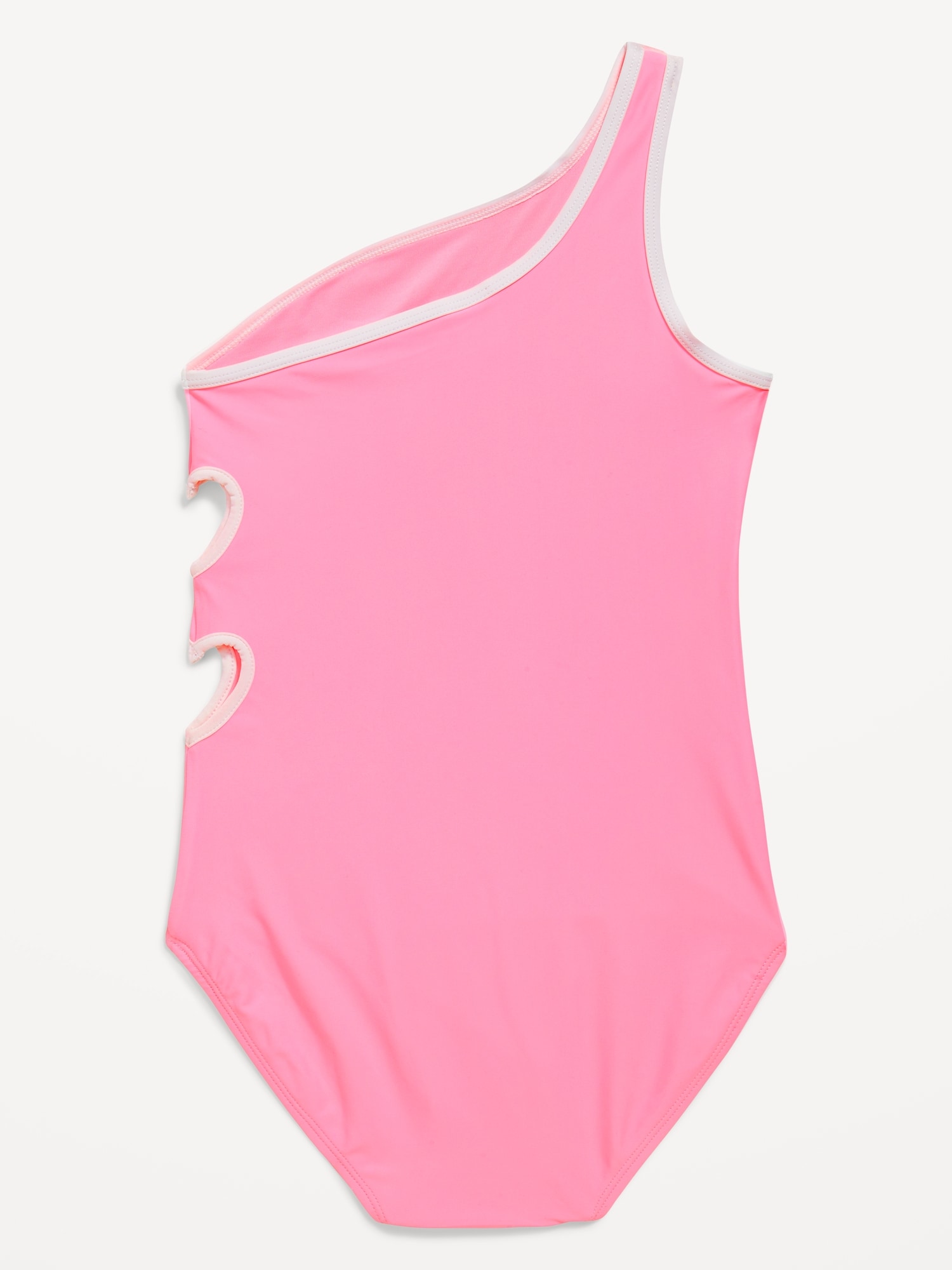 One Shoulder Side Cutout One Piece Swimsuit For Girls Old Navy 