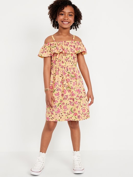 View large product image 1 of 3. Off-Shoulder Ruffle-Trim Dress for Girls