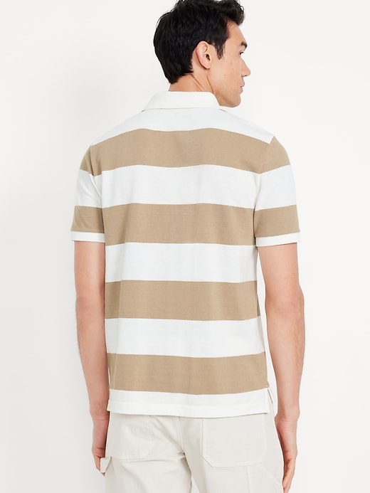 View large product image 2 of 4. Classic Fit Striped Pique Polo