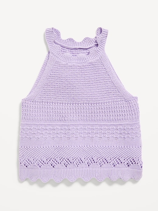 View large product image 2 of 4. Crochet-Knit Tank Top for Girls