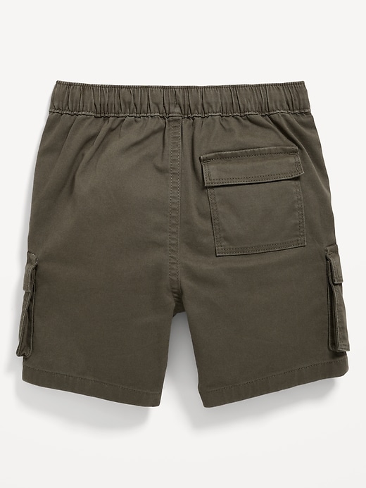 View large product image 2 of 3. Functional-Drawstring Cargo Shorts for Toddler Boys