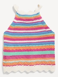 View large product image 3 of 3. Crochet-Knit Tank Top for Girls