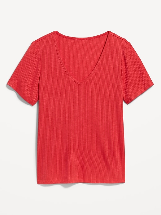 Image number 4 showing, Luxe Ribbed Slub-Knit T-Shirt