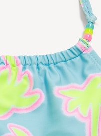 View large product image 3 of 3. Printed Beaded Halter Bikini Swim Set for Girls