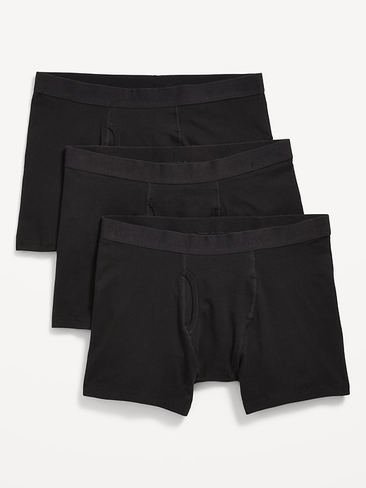 View large product image 1 of 1. 3-Pack Boxer Briefs -- 4.5-inch inseam