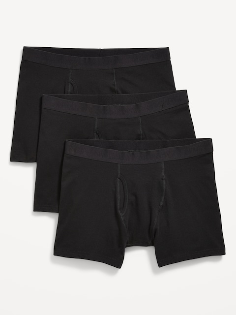3-Pack Boxer Briefs -- 4.5-inch inseam - Blackjack
