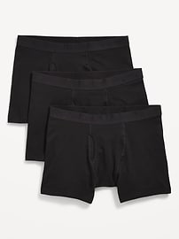 Image number 1 showing, 3-Pack Boxer Briefs -- 4.5-inch inseam