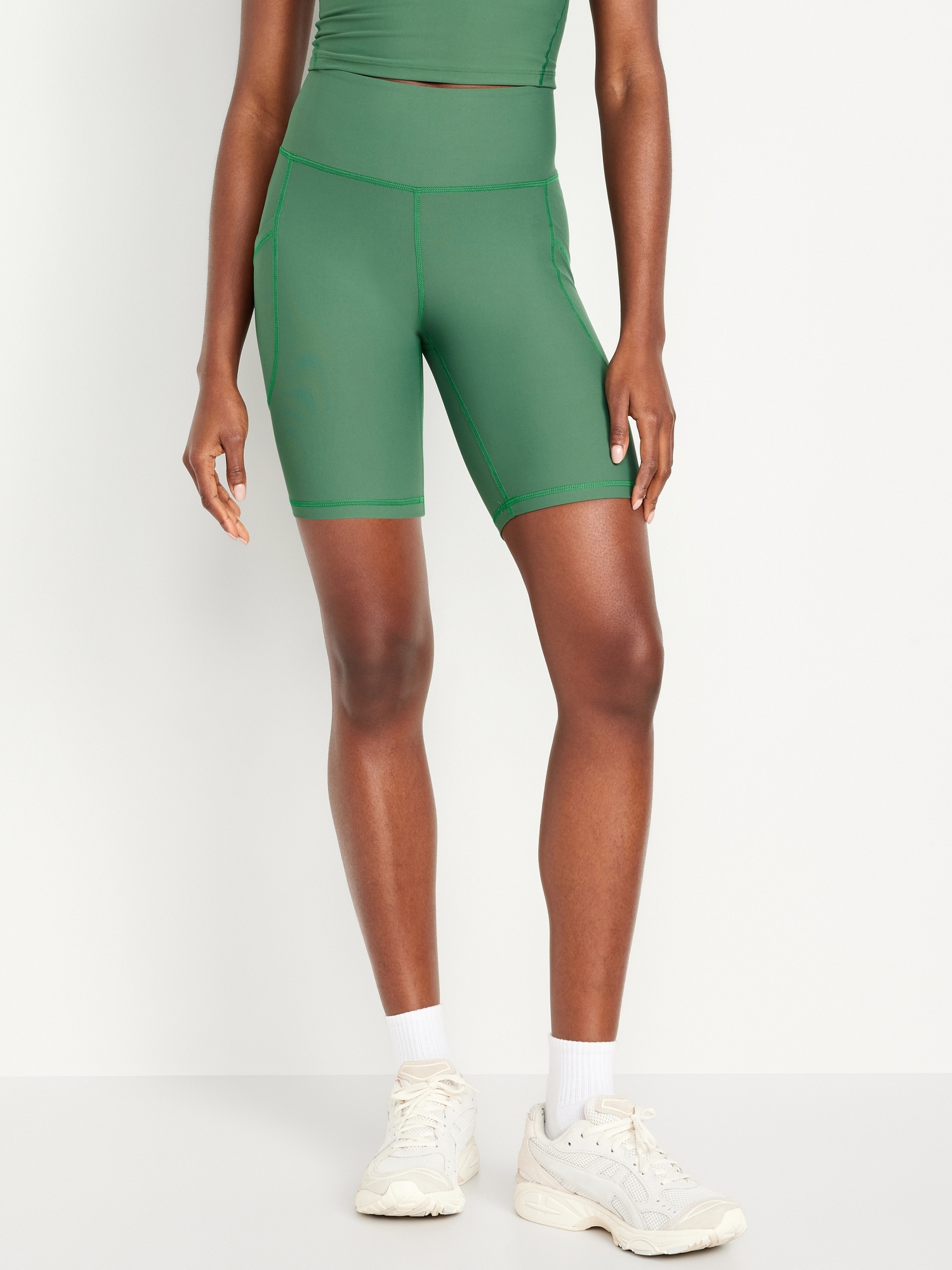 High-Waisted PowerSoft Biker Shorts -- 8-inch inseam