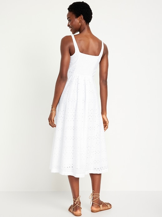 Image number 8 showing, Fit & Flare Linen-Blend Midi Dress