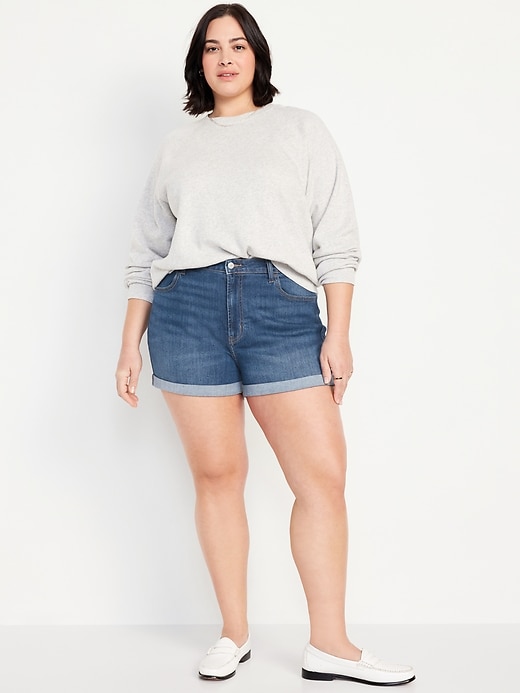 Image number 7 showing, High-Waisted Wow Jean Shorts -- 3-inch inseam