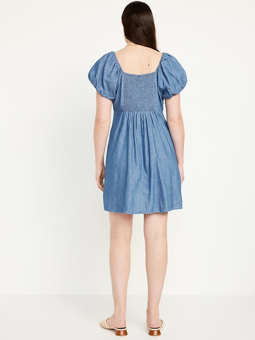 Image number 5 showing, V-Neck Mini Swing Dress