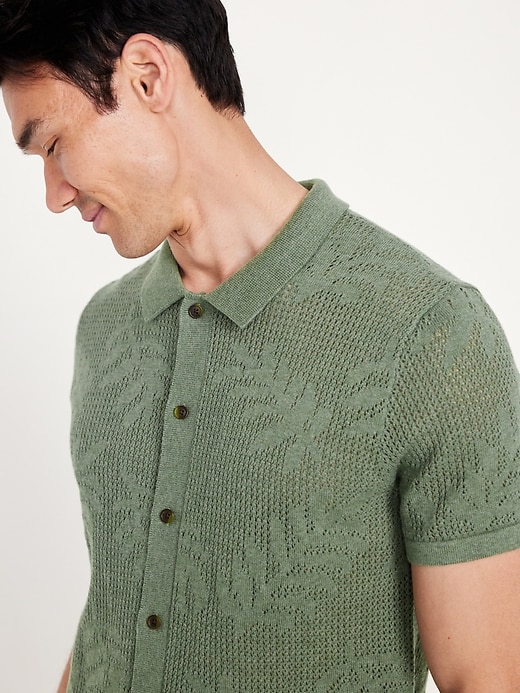 Image number 3 showing, Sweater-Knit Shirt