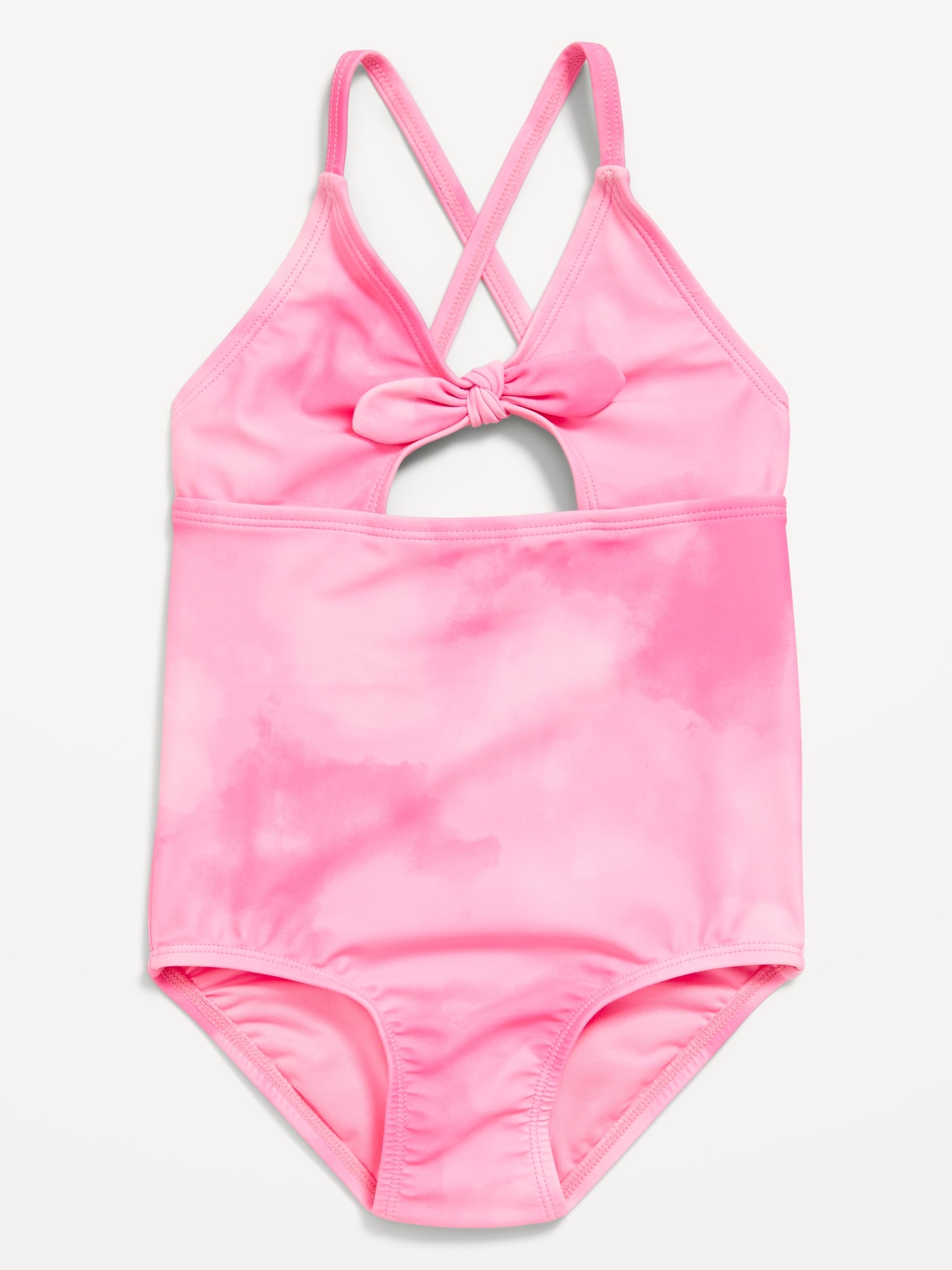 Printed Cutout One-Piece Swimsuit for Toddler Girls