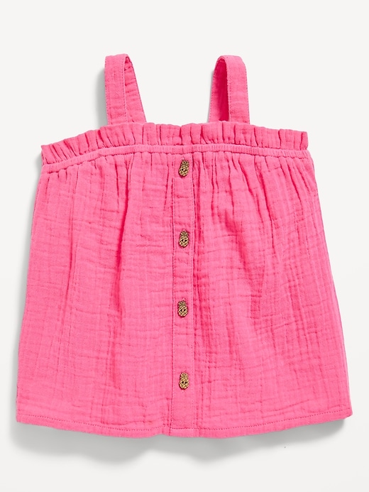 View large product image 1 of 2. Sleeveless Button-Front Top for Toddler Girls