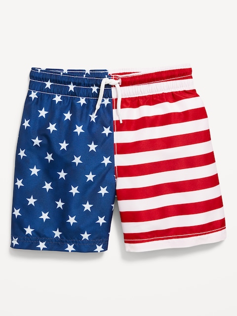 Matching Printed Swim Trunks for Toddler Boys - Americana (Match The Fam)
