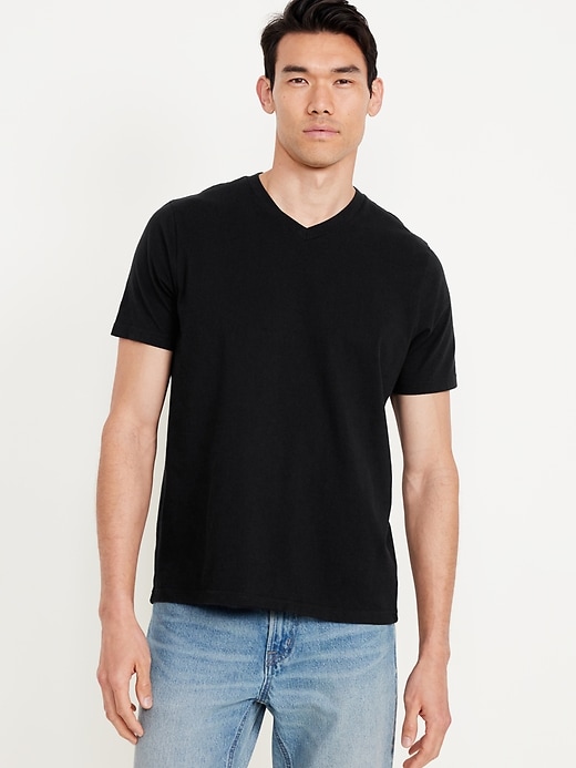 Image number 4 showing, Soft-Washed V-Neck T-Shirt 3-Pack