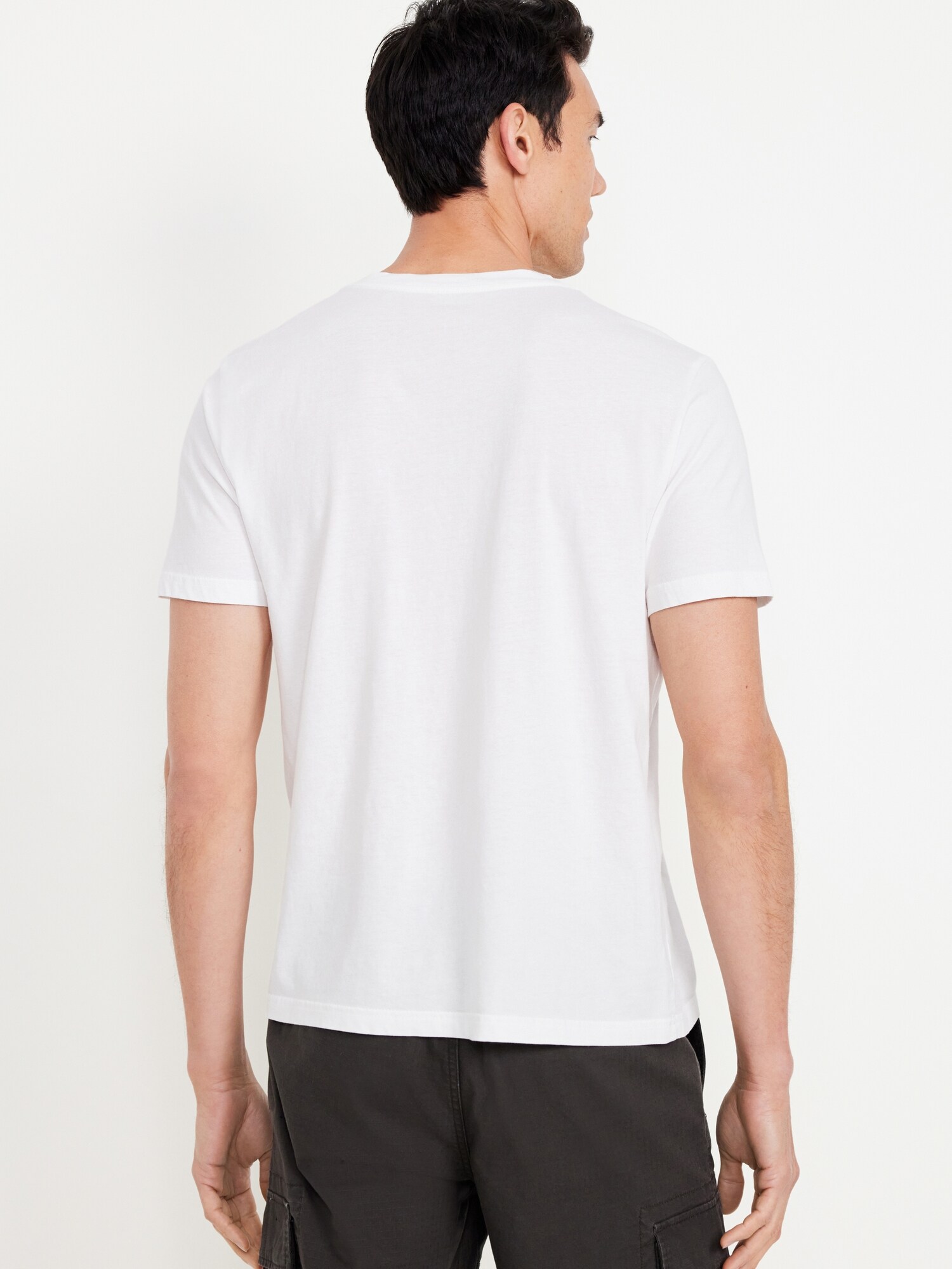 Мужские футболки Old Navy Soft-Washed V-Neck T-Shirt 3-Pack, цвет: Белый — фото 3