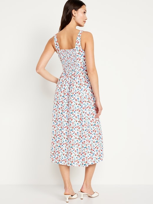 Image number 2 showing, Fit & Flare Linen-Blend Midi Dress