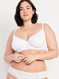 View large product image 7 of 8. Lace Underwire Balconette Bra