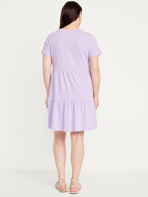 Image number 6 showing, Tiered Mini Swing Dress